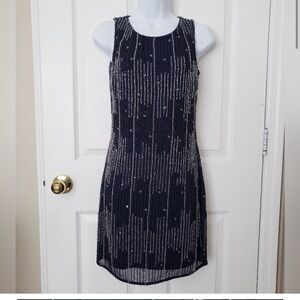 Aidan by Aidan Mattox Beaded Cocktail Mini Dress Womens Size 2